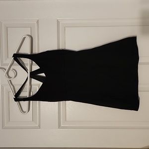 Lululemon Black Tank, Satin Straps, Shelf Bra, Size 6